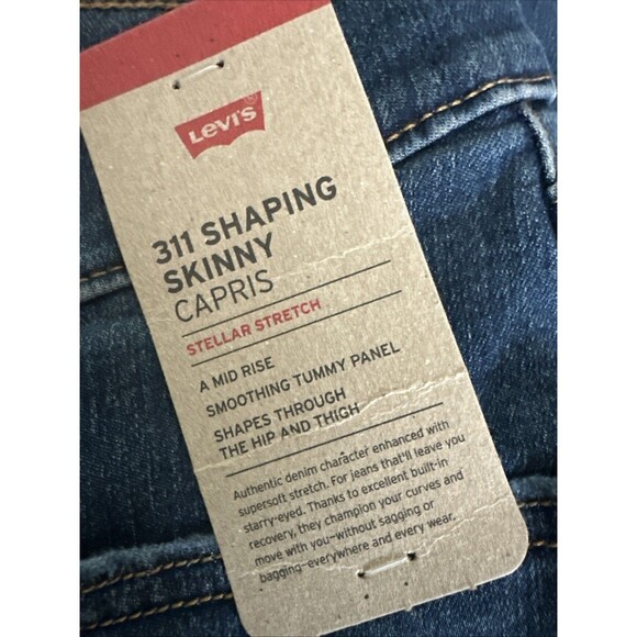 Levi's Women's Trendy Plus Size 311 Shaping Skinny Capri Jeans Blue Denim 16W - Picture 7 of 10